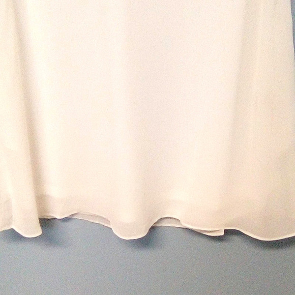 NWT off White Ruffled BOHO SHEER Layer Dress Flowy - Picture 9 of 10